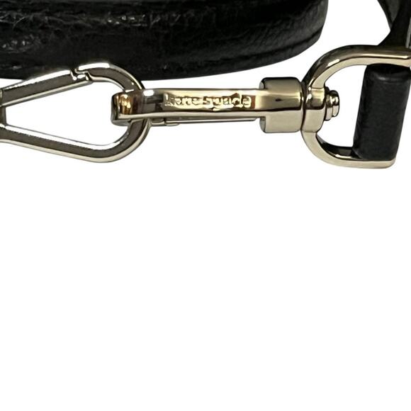 Kate Spade Eva Small Top Zip Satchel Black Tote Crossbody Removable Strap Charm - Picture 12 of 14